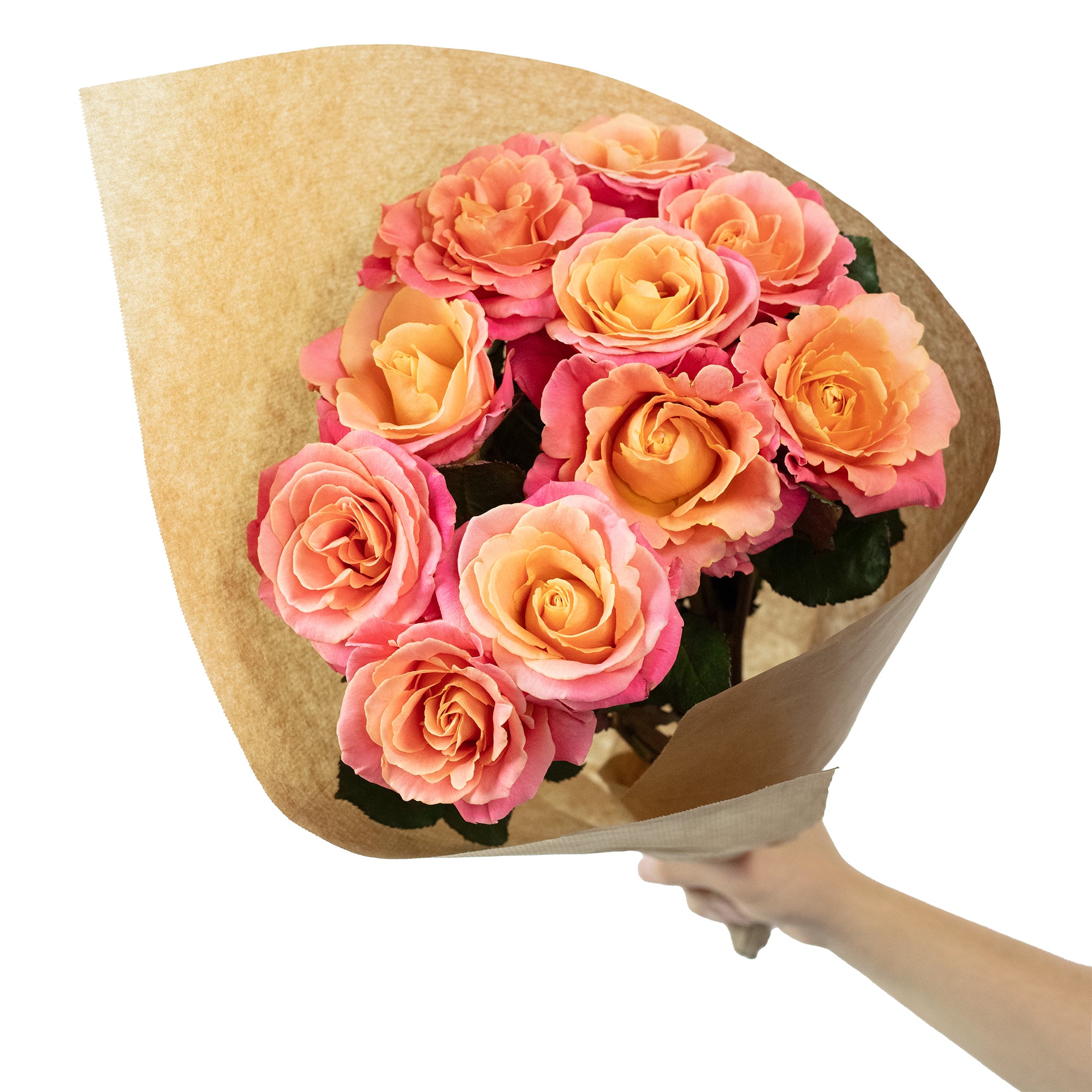 BY, 94315, Straubing - Flowerbox Blumenstrauß pfirsichrosa Rosen