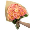 BY, 94315, Straubing - Flowerbox Blumenstrauß pfirsichrosa Rosen